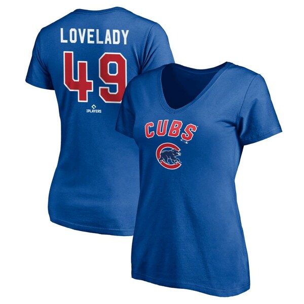 t@ieBNX fB[X TVc gbvX Chicago Cubs Fanatics Branded Women's Personalized Winning Streak Name & Number VNeck TShirt Royal