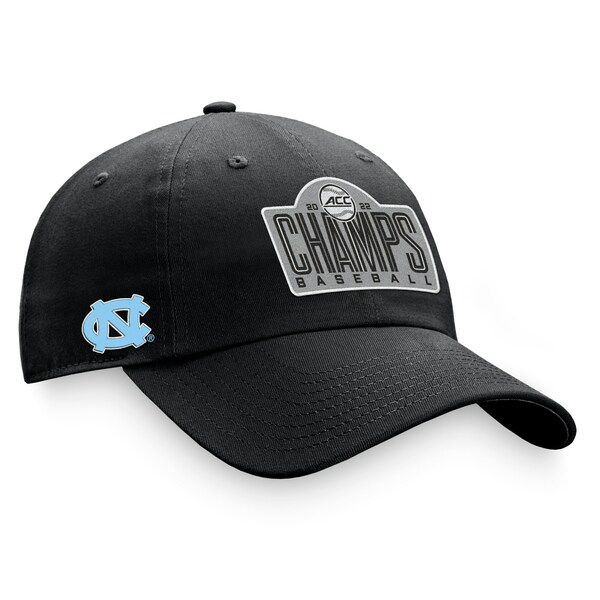 トップ・オブ・ザ・ワールド メンズ 帽子 アクセサリー North Carolina Tar Heels Top of the World 2022 ACC Baseball Conference Tournament Champions Crew Adjustable Hat Black