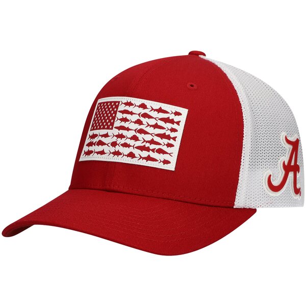 楽天astyコロンビア メンズ 帽子 アクセサリー Alabama Crimson Tide Columbia PFG Tonal Fish Flag Flex Hat Crimson