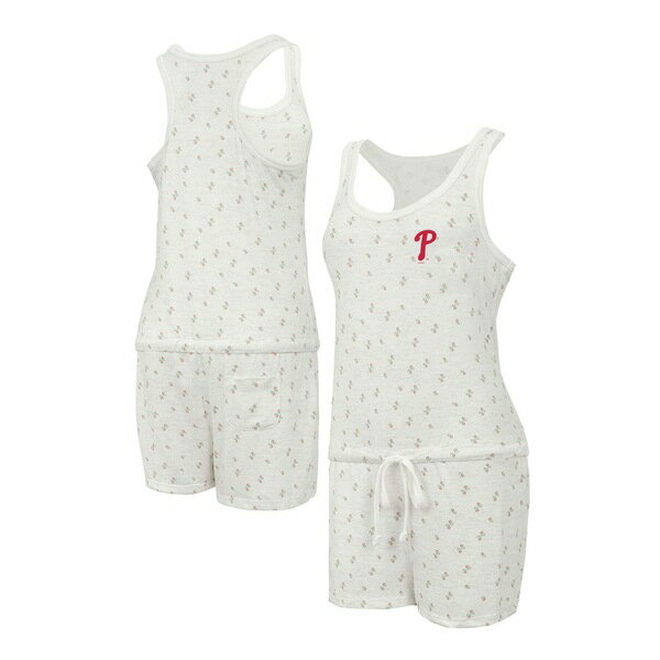 コンセプトスポーツ レディース ワンピース トップス Philadelphia Phillies Concepts Sport Women's Gardner Hacci Knit Romper Cream