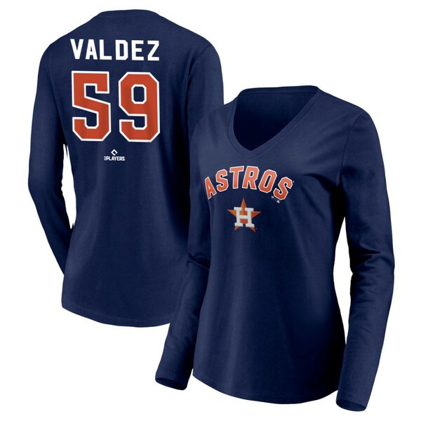 t@ieBNX fB[X TVc gbvX Houston Astros Fanatics Branded Women's Personalized Winning Streak Name & Number Long Sleeve VNeck TShirt Navy