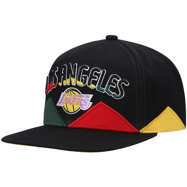 ミッチェル＆ネス ミッチェル&ネス メンズ 帽子 アクセサリー Los Angeles Lakers Mitchell & Ness Hardwood Classics Black History Month Snapback Hat Black