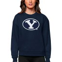 アンティグア レディース パーカー・スウェットシャツ アウター BYU Cougars Antigua Women's Victory Crewneck Pullover Sweatshirt Navy