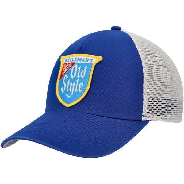 AJj[h Y Xq ANZT[ Old Style American Needle Valin Trucker Snapback Hat Royal/Cream