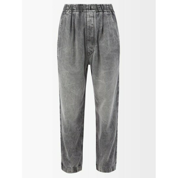 イザベル マラン メンズ カジュアルパンツ ボトムス Telino elasticated denim-effect lyocell trousers Grey