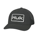 フック レディース 帽子 アクセサリー HUK Logo Trucker Black(4)