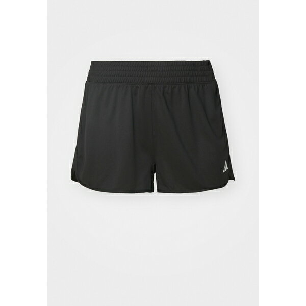 アディダス レディース カジュアルパンツ ボトムス PACER ESSENTIALS SEAMLESS KNIT HIGH-RISE PLUS SIZE - Sports shorts - black