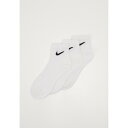 ナイキ レディース 靴下 アンダーウェア EVERYDAY ANKLE 3 PACK UNISEX - Sports socks - white/black