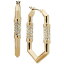 饬ե ǥ ԥ ꡼ Medium Pavé Geometric Link Hoop Earrings Gold