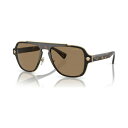 ヴェルサーチ ヴェルサーチ メンズ サングラス・アイウェア アクセサリー Men's Polarized Sunglasses, VE2199 Havana Polar