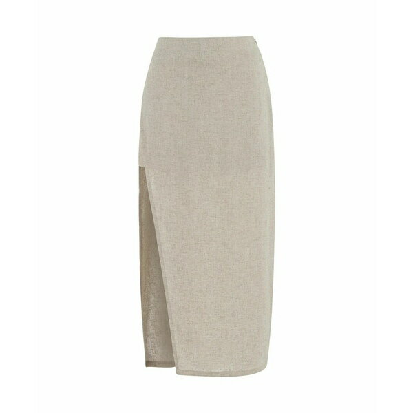 mN`[ fB[X XJ[g {gX Women's Pencil Skirt with Slit Dark beige
