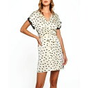 アイコレクション レディース 帽子 アクセサリー Women 039 s Nadia Polka Dot and Lace Trim Cap Sleeve Wrap Lingerie Cream