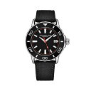 X^[O Y rv ANZT[ Men's 4041 Diver Watch Nylon Strap Rotating Bezel Black