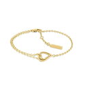 カルバンクライン レディース ブレスレット・バングル・アンクレット アクセサリー Women's Stainless Steel Bracelet Gold-tone