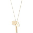 t[ fB[X lbNXE`[J[Ey_ggbv ANZT[ Gold-Tone Script Charm Pendant Necklace, 24