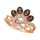 @ fB[X O ANZT[ Heart & Paw Print Nudeu & Chocolate&reg; Diamond Ring (5/8 ct. t.w.) in 14k Rose Gold Rose Gold