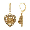 2028 fB[X sAXCO ANZT[ Women's Heart Shaped Earrings Gold Cat