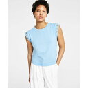 バースリー レディース カットソー トップス Women's Grommet Muscle T-Shirt, Created for Macy's Clean Cornflower