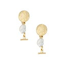 GeBJ fB[X sAXCO ANZT[ Gold-Plated Coin Drop Earrings with Freshwater Pearls Gold-Plated