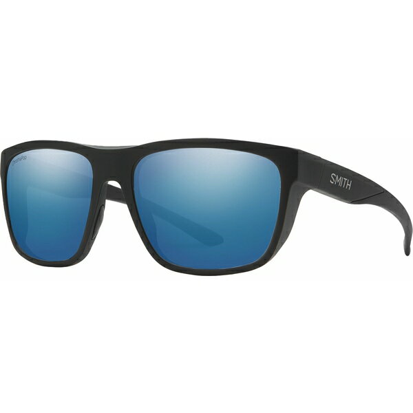 ߥ  󥰥饹 ꡼ SMITH Barra Sunglasses Matte Black/ChromaPop Polarized Blue Mirror