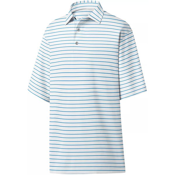 tbgWC Y Vc gbvX FootJoy Men's Classic Stripe Golf Shirt White/Blue