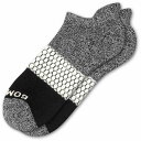 {oX fB[X C A_[EFA Bombas Men's Tri-Block Ankle Sock Grey/Black/White