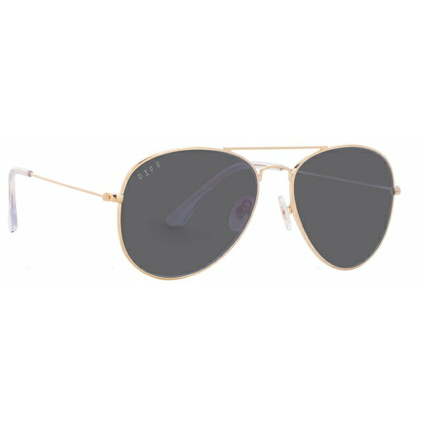 ディフ メンズ サングラス・アイウェア アクセサリー DIFF Cruz Sunglasses Gold/Grey