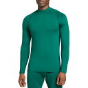 DSG メンズ シャツ トップス DSG Men 039 s Cold Weather Compression Mock Neck Long Sleeve Shirt Field Green