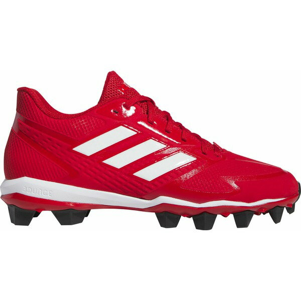 ǥ   ݡ adidas Men's Icon 8 MD Baseball Cleats Red/White