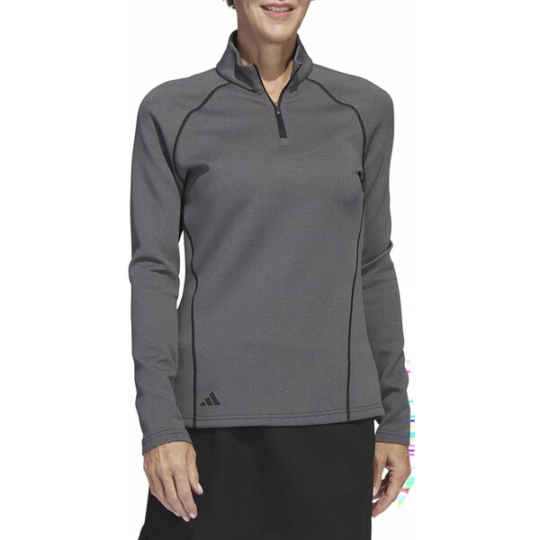 アディダス レディース シャツ トップス adidas Women's 1/4 Zip Golf Sweatshirt Pullover Black