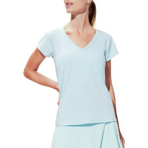 イレブン・バイ・ビーナス・ウィリアムズ レディース シャツ トップス EleVen by Venus Williams Women's Match Point Short Sleeve Tennis Shirt Crystal Blue