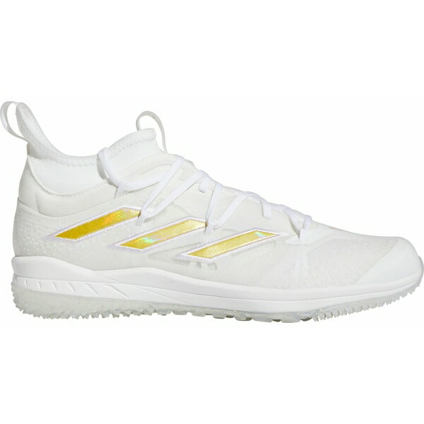 アディダス メンズ 野球 スポーツ adidas Men's adizero Afterburner 9 NWV Turf Baseball Shoes White/Gold