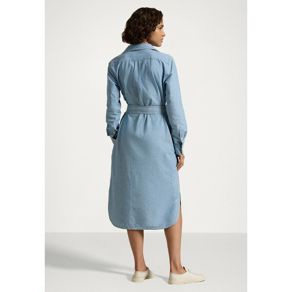 ラルフローレン レディース ワンピース トップス COTTON CHAMBRAY BELTED SHIRTDRESS - Denim dress - chambray