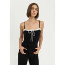 イーブン アンド オド レディース カットソー トップス Top - black/white
