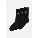 ナイキ レディース 靴下 アンダーウェア EVERYDAY CREW UNISEX 3 PACK - Sports socks - black/white
