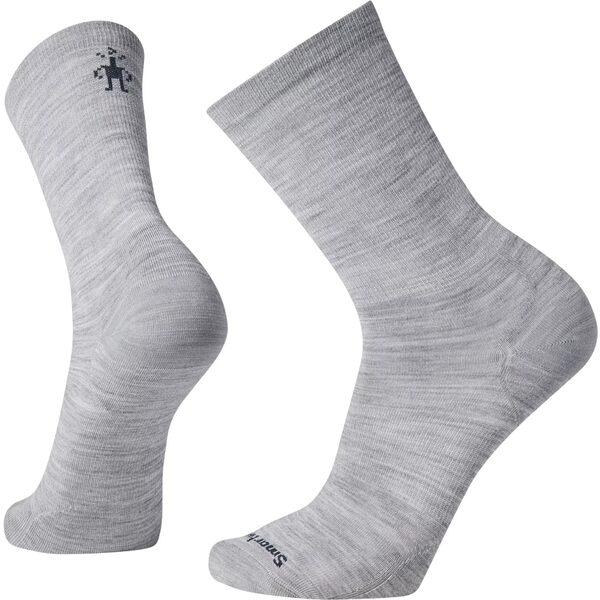 X}[gE[ Y C A_[EFA Smartwool Everyday Anchor Line Zero Cushion Crew Socks Light Gray