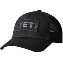 CGeB Y Xq ANZT[ YETI Men's Core Patch Logo Trucker Hat Black/Black