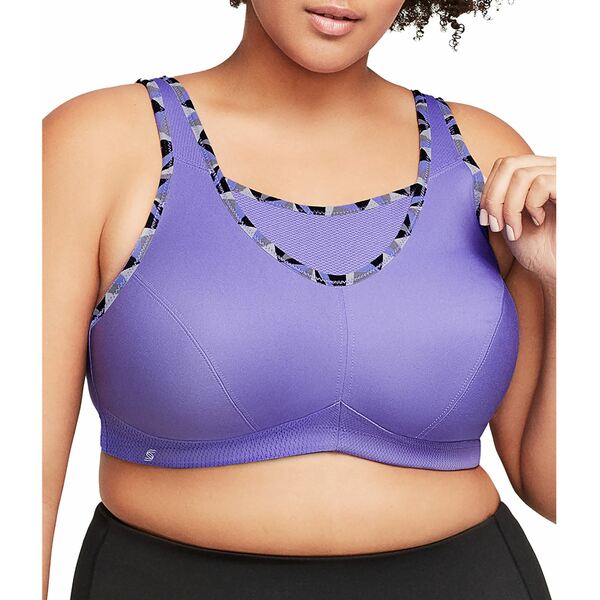 OX fB[X Jbg\[ gbvX Glamorise Women's No-Bounce Camisole Medium Support Sports Bra Purple