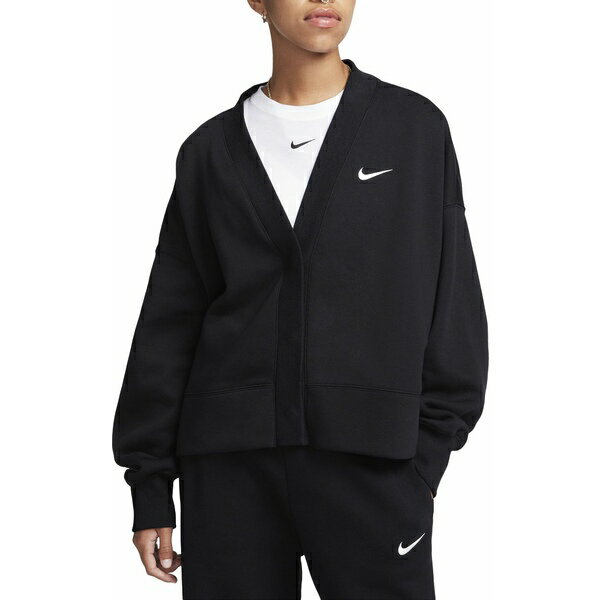 ナイキ レディース シャツ トップス Nike Sportswear Women 039 s Phoenix Fleece Over-Oversized Cardigan Black