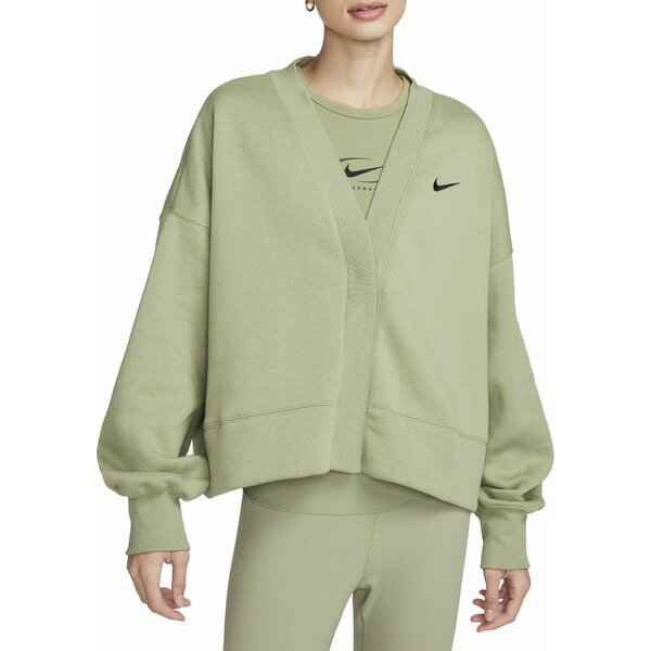 ナイキ レディース シャツ トップス Nike Sportswear Women 039 s Phoenix Fleece Over-Oversized Cardigan Oil Green