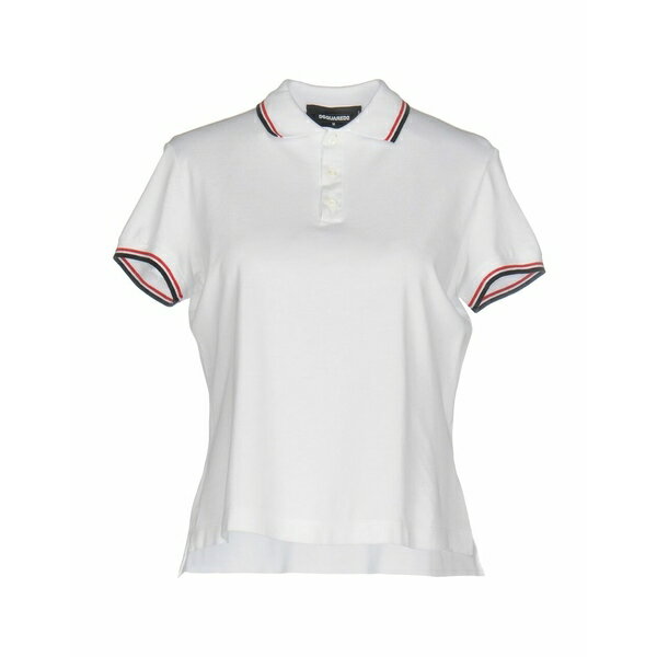 【送料無料】 ディースクエアード レディース ポロシャツ トップス Polo shirts White