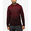 エックスレイ メンズ ニット&セーター アウター Men's Color Blocked Hooded Sweater Burgundy(4)