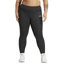 アディダス レディース レギンス ボトムス Plus Size High-Rise Full-Length Leggings Black