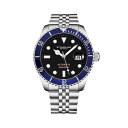 スターリング レディース 腕時計 アクセサリー Men's Automatic Dive Watch Stainless Steel Case, Jubilee bracelet 20 ATM Water Resistant Seiko NH35 Movement Blue(2)