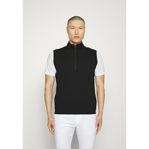 アディダス メンズ ジャケット&ブルゾン アウター AUTHENTIC 1 4-ZIP - Waistcoat - black アディダス メンズ ジャケット&ブルゾン アウター AUTHENTIC 1 4-ZIP - Waistcoat - black