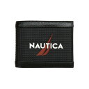 ナウティカ メンズ 財布 アクセサリー Men's Logo Rubber Leather Bifold Wallet Black