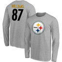 ファナティクス メンズ Tシャツ トップス Pittsburgh Steelers Fanatics Branded Team Authentic Custom Long Sleeve TShirt Williams,Rodney-87