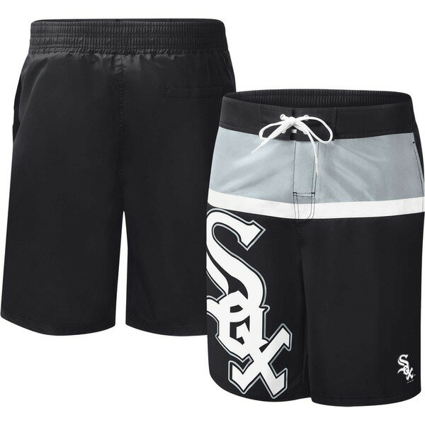 カールバンクス メンズ ハーフ＆ショーツ ボトムス Chicago White Sox GIII Sports by Carl Banks Sea Wind Swim Shorts Black