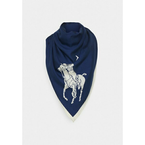 ラルフローレン レディース マフラー・ストール・スカーフ アクセサリー GIANT SCARF SQUARE - Foulard - cruise navy/cream