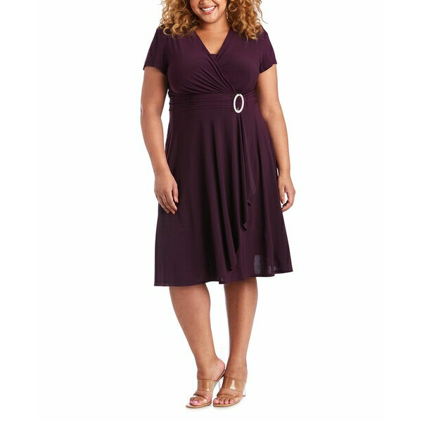 アールアンドエムリチャーズ レディース ワンピース トップス Plus Size Cascade Dress Plum